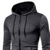 Hommes sweats à capuche veste couleur unie dégradé cordon gilet à capuche 2021 hiver chaud grande poche veste sweat surdimensionné L220725