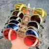 Round Steampunk Small Blingbling Sunglasses For Women Men Diamond Luxury Designer Gradient Gothic Feminino 220524