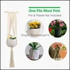 Autres fournitures de jardin Patio Pelouse Accueil Rame Plante à la main Cintre Paniers Pots de fleurs Support Balcon Suspendu Déco Dhxjc