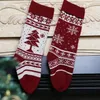 Gepersonaliseerde hoogwaardige gebreide kerstkous cadeauzakken gebreide decoraties Xmas Socking grote decoratieve sokken F060218