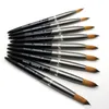 Black Nails Brush Red Wood Handle Superior Quality Classical Design Kolinsky Acrylic Nail Brushes Art With Different Sizes