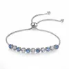 Enkel design Fashionabla Temperament Tennis Korean Blue and White Circle Zircon Armband