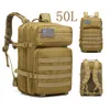50L stor kapacitet män armé militär taktisk ryggsäck 3p softback utomhus vattentät bugg ryggsäck vandring camping jakt väskor t220801