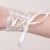 Bridal Gloves wedding sunscreen lace hollow diamonds fingerless mesh short Gloves