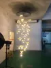 Lampes suspendues Luxe Creative Tout Cuivre Feuille De Lotus Salon Lumières Américain Rétro Escalier Villa Restaurant Art ChandPendant