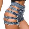 Высокая талия сексуальные женские шорты 2022 летние джинсовые хлопковые повязки заклепки сращивание женские худые сексуальные супер короткие джинсы