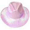 Berets Party Hats For Adults Funny Cowboy Costume Adult Women Cowgirl Hat Holographic Rave HaBerets BeretsBerets Oliv22