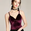 Bigsweety High Quality Women Velvet Tank Tops Short Camisole Summer Casual Vest Camis Ladies Slim Thin Sexy Cropped W220422