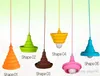 Lampade a sospensione moderne Moda Lampade semplici e colorate in silicone Design fai-da-te Paralume variabile Dodici colori Supporto E27