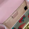 Hot Designer Bag Handbag Ggbag Women Shoulder Bags Womens Designers Handbag Gold Chain Wallet Fashion All-match Purses Strawberry Pattern Handbag 220805