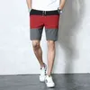 Marka Casual Shorts Men Elastyczny talia Summer Beach Bawełniany bieliznę Bermuda Długość kolan Modna oddychanie krótkie krótkie K40 210322