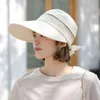 Szerokie brzegowe czapki na zewnątrz kobiety duże słońce z wyjmowaną górną letnią swobodną czapką Kobieta na plażę Ochrona jazdy jazdy Chur22 Chur22