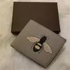 Projektanci mężczyzn moda krótka portfel skóra czarny wąż tygrys pszczoła luksusowa torebka uchwyty na karty