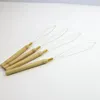 Pulling Needle Loop Threader Wooden Handle needles for micro bead human extensions tools in stock