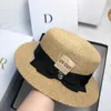 Cappelli a tesa larga Cappello a cilindro piatto intrecciato fine originale importato dal Giappone Cappello a cilindro piatto estivo traspirante Protezione UV Paglia WomenWide Pr