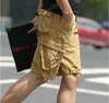 2022 Summer Cotton Casual Khaki Shorts Men's Cargo Streetwear Loose Short Pants Men Bermuda Knee Length Multi-Pocket Sweatpants Brand Clothing Plus Size