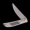 New Flipper Folding Knife S35VN Drop Point Stone Wash Blade TC4 Titanium Alloy Handle Ball Bearing Fast Open EDC Knives