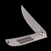 Ny Flipper Folding Kniv S35VN Drop Point Stone Wash Blade TC4 Titan Alloy Handle Ball Bearing Fast Open EDC Knives