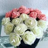 102030 Pcs 8 cm Artificielle PE Mousse Rose Fleurs Bouquets De Mariée Pour Table De Mariage Décorations De Fête À La Maison DIY Scrapbook Fournitures 220804