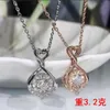 Collane con ciondolo Semplice catena bianca rotonda con clavicola Pendenti in argento Donna Zircone naturale Festa di fidanzamento carino Gioielli di moda 1 PZ Pendente