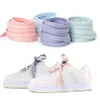 1Pair Flats Shoelace для AJ / AF Showaces кроссовки белые туфли кружева для женщин и мужчин Shoelace 4 цвета