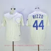 Maglie da baseball vintage di film indossano cucite 44 AnthonyRizzo Tutte cucite Nome Numero Lontano Sport traspirante Vendita Jersey di alta qualità