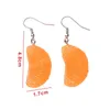 Koreaanse mooie fruit oranje bengelen oorbel creatieve modieuze hars oorbellen oor sieraden leuke persoonlijkheid sieraden geschenken