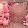 Rose Gold Rain Curtain Background Cloth Birthday Party Decor Shimmer Walls Backdrop Wedding Partys Decors Sequin Wall Background