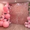 Rose Gold Rain Curtain Background Cloth Birthday Party Decor Shimmer Walls Backdrop Wedding Partys Decors Sequin Wall Background