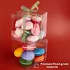 Present Wrap Clear Favor Boxes 4 x tum plast Mini Transparent Candy Cupcake för Macaron Cookiesgift