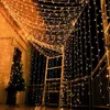 Strängar utomhus gatuljus 10-50 m EU Plug semesterbelysning Garland Decors för trädgård Xmas Wedding Christmas Partyled LED