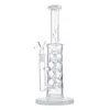 Partihandel 11 tums fab ägg hookahs inline PERC PERCOLATOR Glas Bongs raka rörolja DAB Rigs Ice Pinch Vattenrör 14mm led med skål 5 färger