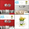 Mirrors Home Decor Garden süße sigere Diy Kreis Mirror Wandaufkleber Schlafzimmer Bürodekoration 30pcs Drop Lieferung 2021 IPBY5