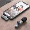 Ny trådlös Lavalier Microphone Portable Audio Video Recording Mini Mic för iPhone Android Live Broadcast Gaming Phone Mic Mic