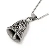 Pendentif Colliers Classique Viking Punk Mode Prière Bergamote Cloches Hommes Et Femmes Collier De Cloche Double Face