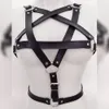 sexy Toys Women Gothic Style Five-pointed Star Design Exotic Accessories PU Leather Halloween Fancy Dress Party Erotic BDSM Set