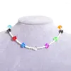 Chokers Miwens Handmade Beads Dice Necklace For Women 2022 Unique Beaded Collar Statement Acrylic Pearl Jewelry Morr22