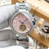 女性がトゥールビヨン自動メカニカルデザイナーウォッチ36mmレディー腕時計サファイア904Lステンレス鋼ウォッチバンドモントレデュルクギフト
