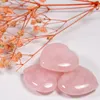 Pietra di cristallo naturale 25mm Opale Quarzo rosa Occhio di tigre turchese Ametista Cuore per Yoga Perlina energetica per ornamenti curativi Chakra