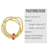 Charm Bracelets Gold Silver Color Stackable Bracalet For Women Copper Plated Beaded Bracelet Elastic Fashion Jewelry Brte35Charm