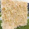 Elegante parete di fiori artificiali Misty Rime Plant Row 3D Disposizione floreale Panno arrotolato per la decorazione domestica dello sfondo di nozze