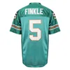 Mit # 5 Ray FINKLE Ace Ventura Movie Jersey Teal Green 100% cucito Ray FINKLE Maglie da calcio retrò personalizzate