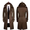 Trench Coats Trench Coats Gepersonaliseerde aangepaste mode groot formaat Midden-lengte Double-breasted Rapel Slim Fit Casual Wind Breaker S-6XLMEN's