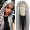26 Inches Straight Synthetic Lace Front Frontal Wig Simulation Human Hair Wigs 13x4 Pelucas HQ801