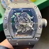 Relógios Designer de relógios Designer de luxo Mechanical Watch Mechanical Watch Totalmente Automático Richa Milles Importado MOVIMENTO VINHO Tourbillon Business Swi