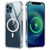 Magnetische telefoonhoesjes voor iPhone 13 14 Pro Max 11 12 Pro Mini XR X XSMax 7 8 Plus SE Rainbow Gradiënt en transparantie Wireless Charging Shockproof Cover Case