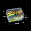 QXO Fishing Soft Lure Worm With Box Silicone Bait Swimbait Streamer Sea Fishing Spoon Lure 7cm 10cm Wobbler Set 220726