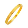 Bracelet de bracelet Femme Simple Simple Simple 18K 18K Jaune Gold Filieuse Mode Mariage Fête De Mariage Bijoux Cadeau Dia 55mm