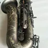 E-Flat de haute qualité alto saxophone nickel nickel matt corps en laiton sculpté alto saxophone musical avec accessoires
