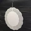 Creative Aluminium Sublimation DIY Wind Spinner 20cm 25cm Jul Heminredning Dubbelsidig Circle Garden Wind Chimes